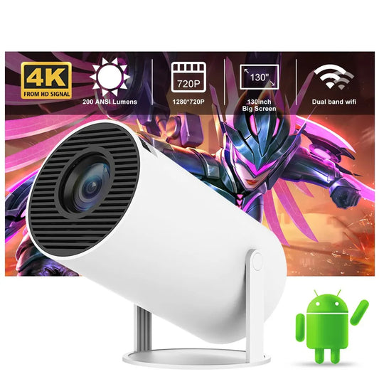 HY300 Mini Projector 4K Android 11 WIFI6 BT5.0